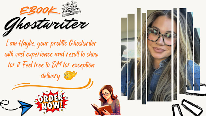 Gig Preview - Ebook ghostwriter for romance fiction and non fiction ebook writer, book writer