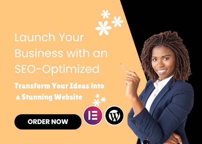 Gig Preview - Create SEO optimized wordpress website for new business startup using elementor