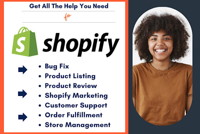 Gig Preview - Shopify store manager shopify virtual assistant shopify product listing expert