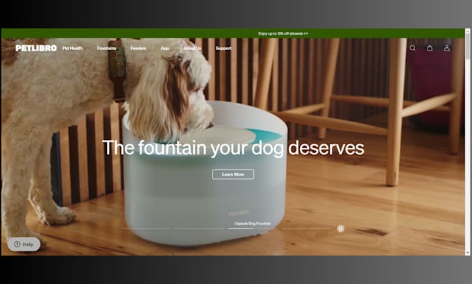 Gig Preview - Design stunning automatic dog feeder website automatic dog feeder wix store