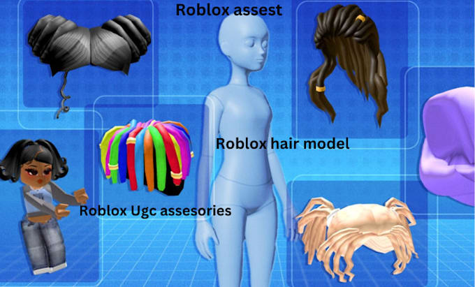 Gig Preview - Make ugc items, accessories, cloth model, hair model, hat in roblox studio