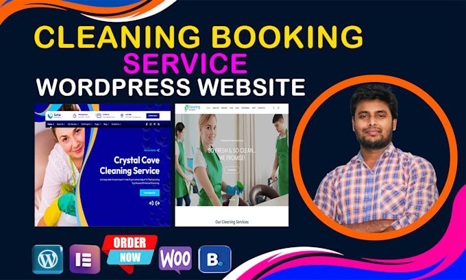 Gig Preview - Build a cleaning service website with bookingkoala