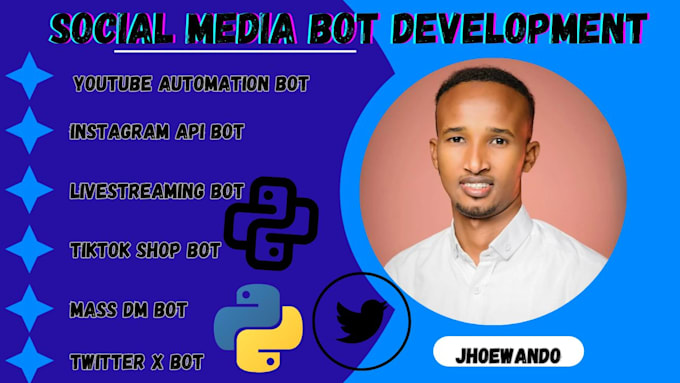 Gig Preview - Create automated tiktok bot, live streaming bot, instagram api bot, youtube bot