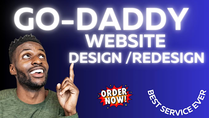 Gig Preview - Godaddy website design godaddy website redesign godaddy