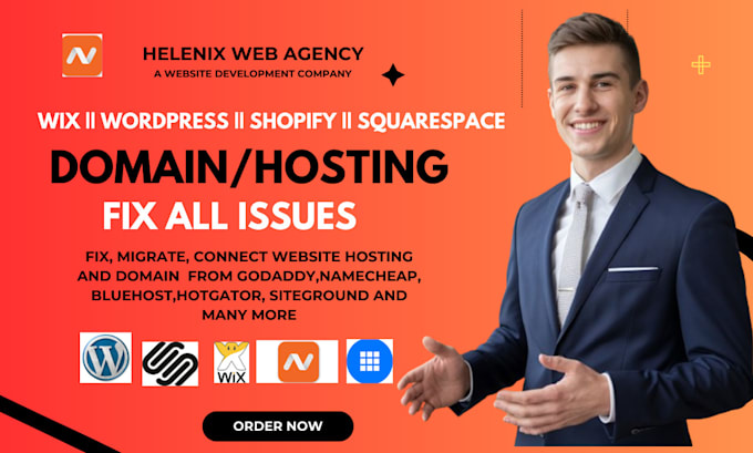 Bestseller - connect domain fix wordpress hosting fix godaddy hosting namecheap fix bluehost