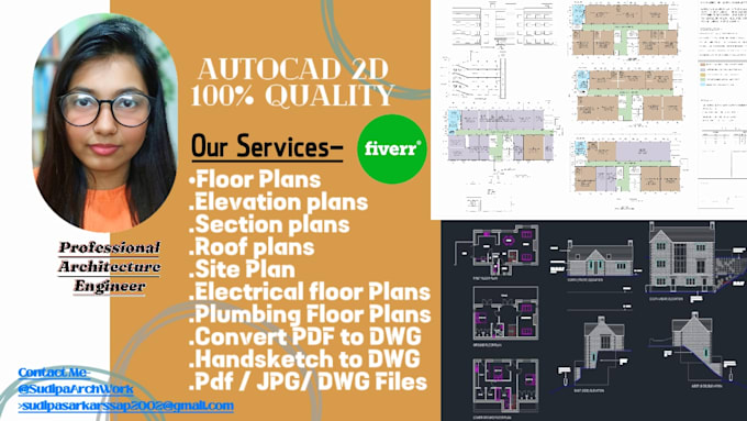 Gig Preview - Design your 2d autocad with floor, roof , section, elevation plans