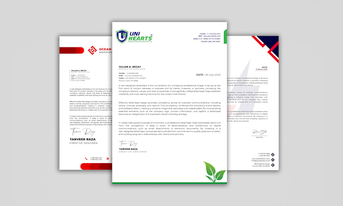 Gig Preview - Design elegant and professional business letterhead