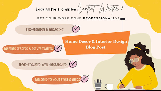 Bestseller - write SEO optimized blog post for home decor and interior