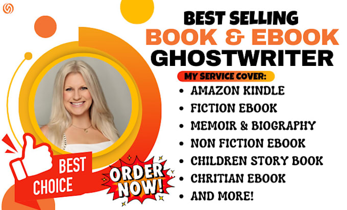 Gig Preview - Be your ebook writer, ebook ghostwriter, ghost book writer, book writer amazon