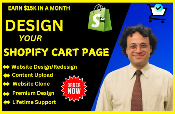 Gig Preview - Edit, develop, shopify cart page cart drawer shopify, checkout page to boost cro