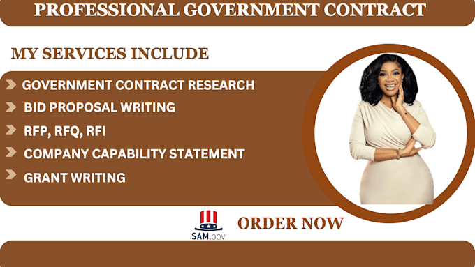 Gig Preview - Research government contract, respond to rfp, rfq, bid proposal writing