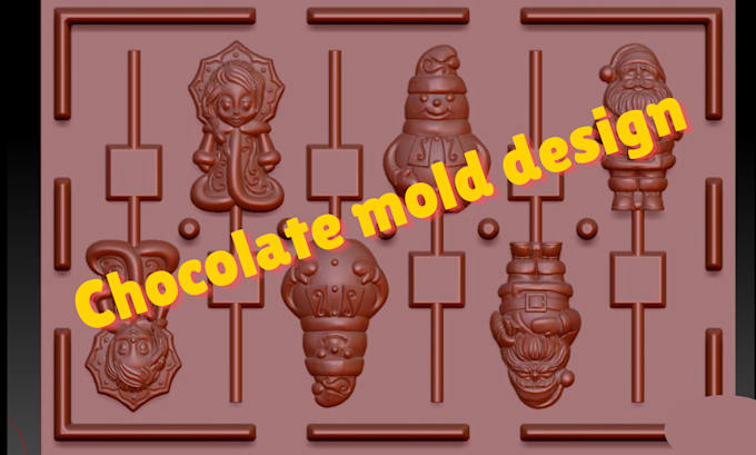 Gig Preview - Do plastic chocolate molds 3d stl file 3d mold silicone mold dfm fiberglass mold