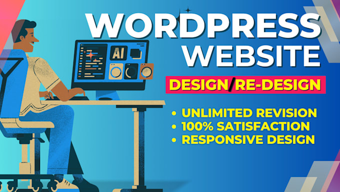 Gig Preview - Develop wordpress website design with responsive web design