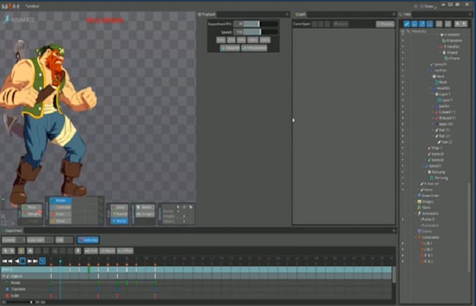 Gig Preview - Do 2d animation for your 2d game character with spine pro or rive, 2d character