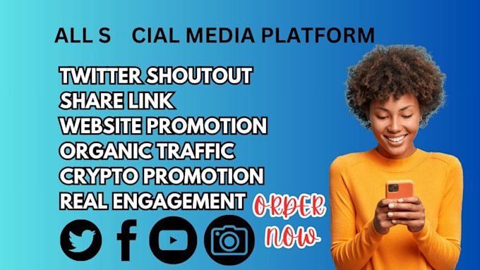 Bestseller - twitter shoutout promote tweet website yt share link to 100m ig,app,crypto user