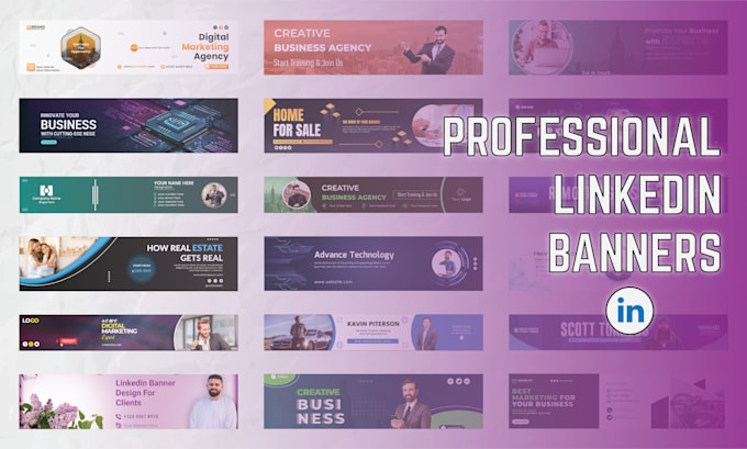 Gig Preview - Do elegant linkedin banners covers