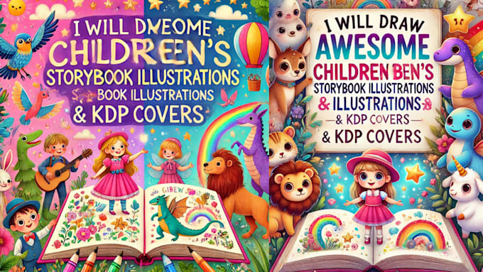 Bestseller - create amazing children storybook illustrations and KDP covers