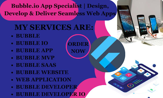 Gig Preview - Do bubble io, bubble io website, bubble io developer, web application for you