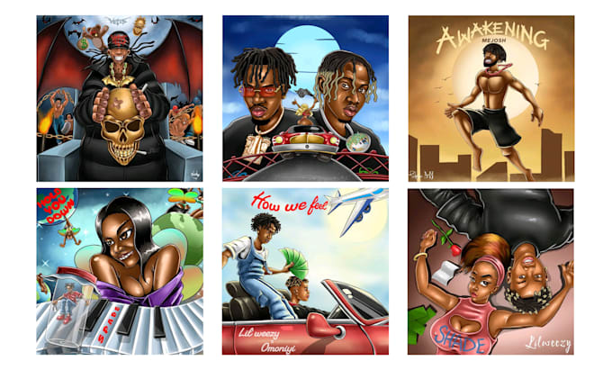 Gig Preview - Create unique album cover design, custom art album cartoon cover artwork design