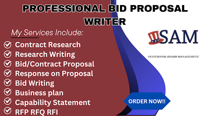 Gig Preview - Prepare winning bid proposal, research, and response to rfp, government contract