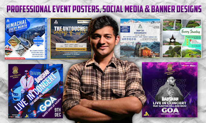 Gig Preview - Design professional event posters, banners, and social media posts