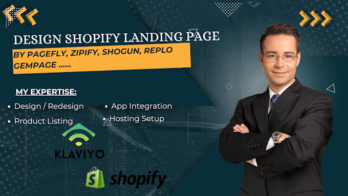 Bestseller - design shopify ecommerce website with pagefly,shogun, gempages, or zipify, replo