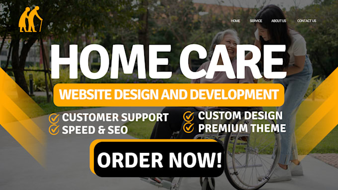 Gig Preview - Home care website home care home care leads healthcare website elderly care