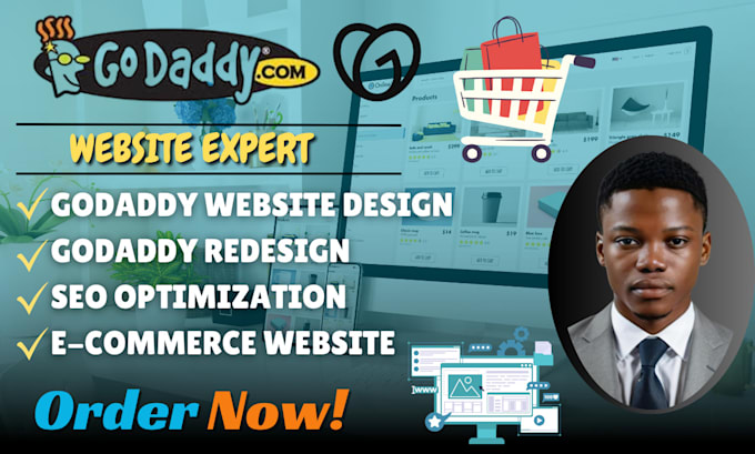 Gig Preview - Design godaddy website, godaddy website design, godaddy website redesign,godaddy