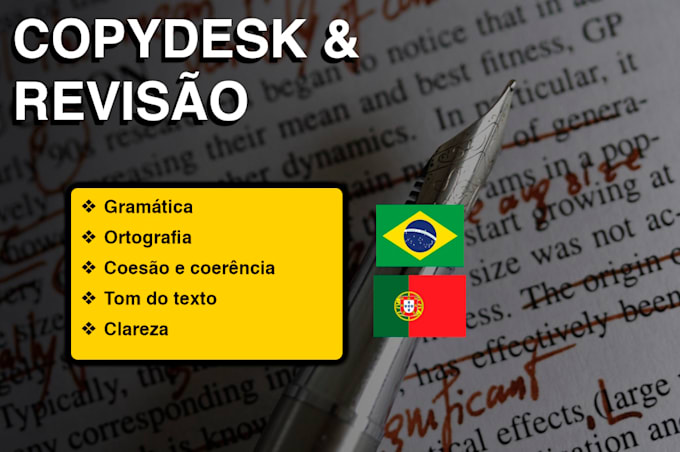 Gig Preview - Proofread and copy edit your text in portuguese