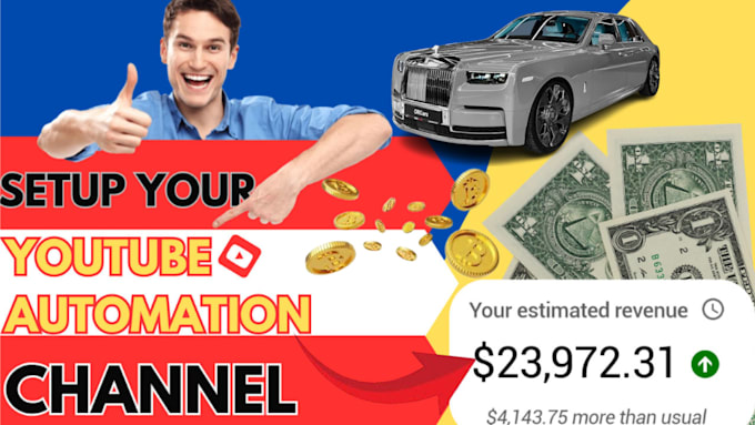 Gig Preview - Establish youtube automation channel, monetized channel, cash cow videos