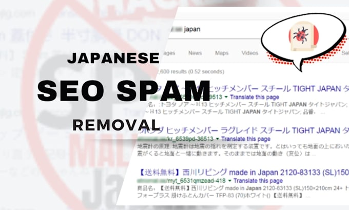 Gig Preview - Fix japanese malware, SEO spam, red warning website and recover your website