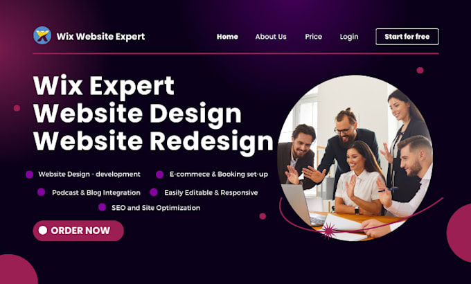 Bestseller - build wix website wix website design or website redesign wix business website