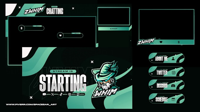 Bestseller - design custom animated stream overlay for kick, twitch, youtube