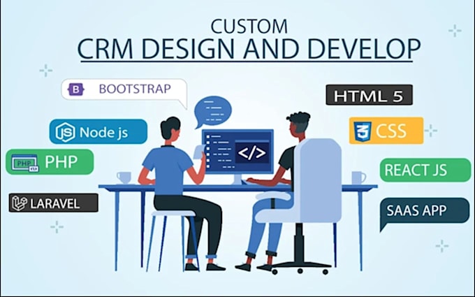 Gig Preview - Develop a fully custom PHP, react js CRM for your business