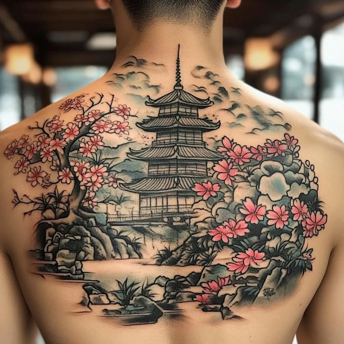 Gig Preview - Design a professional japanese tattoo design