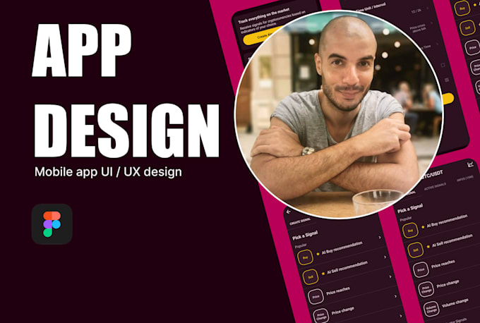 Gig Preview - Create mobile app design UI UX with figma