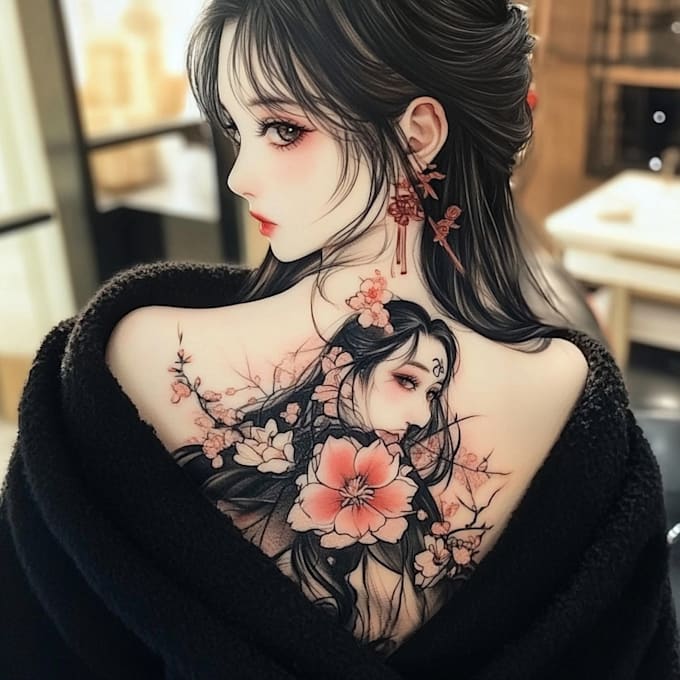 Gig Preview - Create a beautiful anime tattoo design