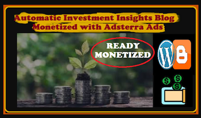 Gig Preview - Create an automated investment insights blog monetized