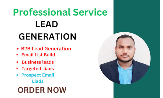 Gig Preview - Do b2b lead generation, linkedin lead generation, business leads, and lead list