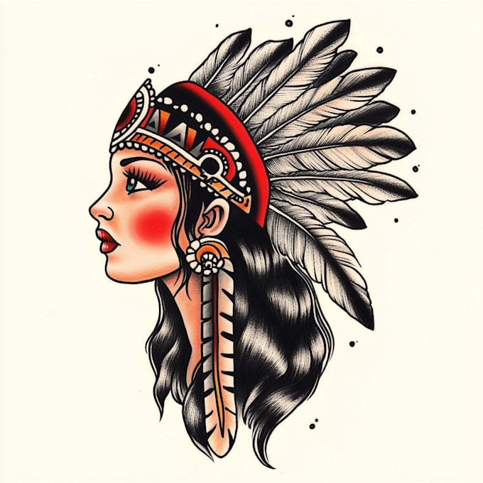 Gig Preview - Make custom american traditional tattoo design for you