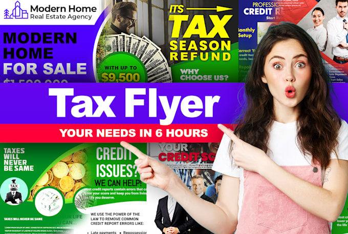 Gig Preview - Design tax flyer, credit repair flyer, real estate flyer, and income tax flyers