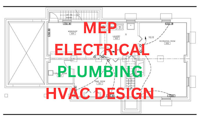 Gig Preview - Do electrical drawing, plumbing ,hvac , mep drawings for city permit