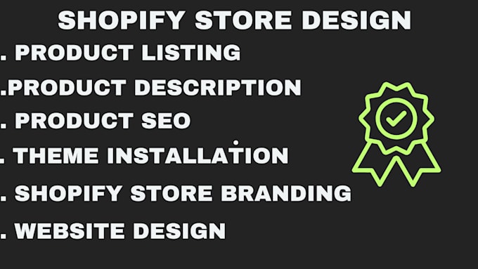 Gig Preview - Design shopify dropshipping store ecommerce store shopify website shopify site