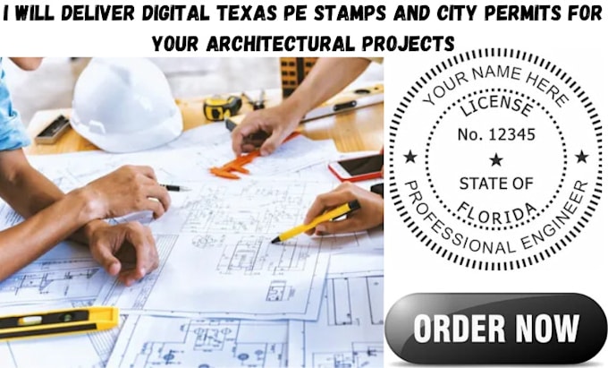 Gig Preview - Provide texas pe stamps and city permits