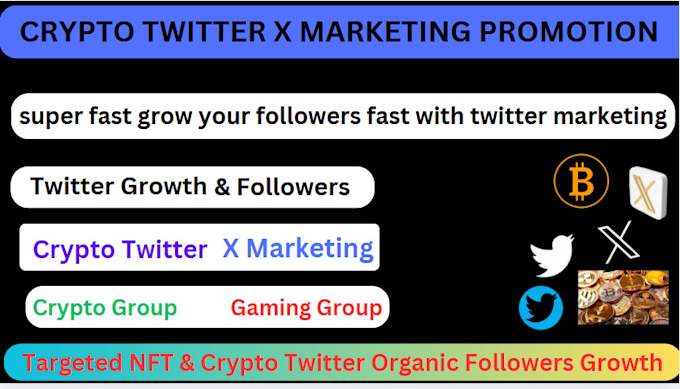 Gig Preview - Do crypto twitter promotion and x marketing for real organic followers growth