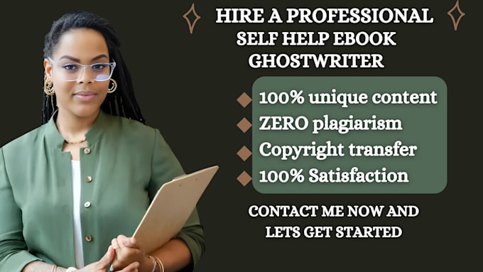 Gig Preview - Ghostwrite self help, christian ebook, ghost book writer, ebook ghostwriter