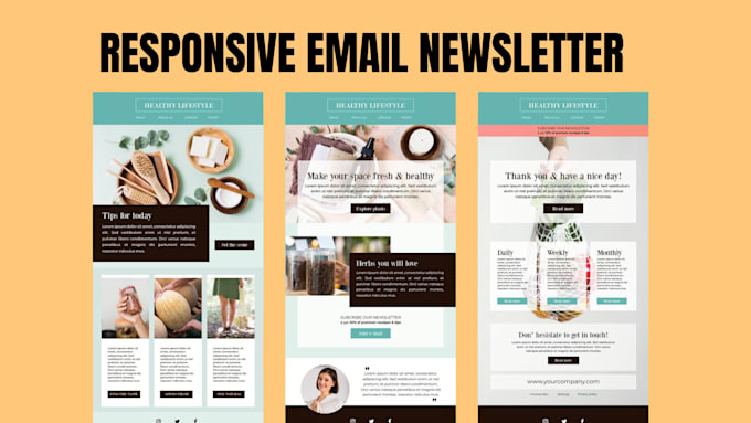 Gig Preview - Design editable brevo beehiiv mailchimp and convertkit email newsletter template