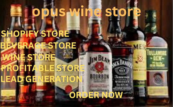 Gig Preview - Design profitable wine shopify website beverage shopify store wine shopify store