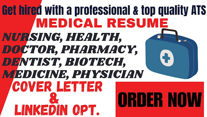 Gig Preview - Write professional ats medical coder cv doctor nursing healthcare resume writing