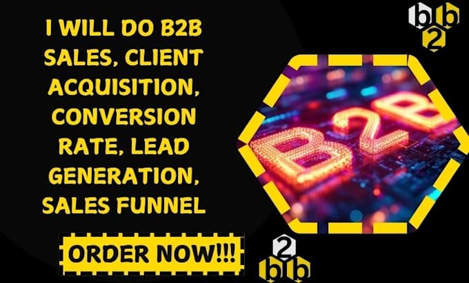 Gig Preview - Do b2b sales, client acquisition, conversion rate, lead generation, sales funnel